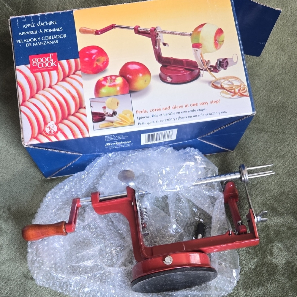 NWOT Good Cook Apple Peeler with Hand Crank and Clamp Base In Box W/Instructions